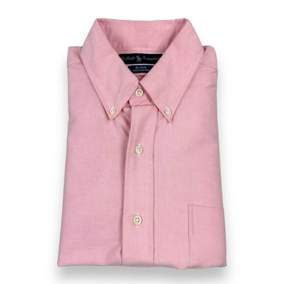 Ralph Lauren Other - Ralph Lauren Shirt Mens Size Medium M Pink Blake Short Sleeve Button Down Shirt